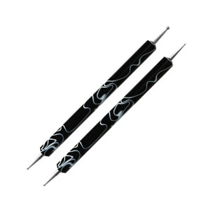 Aplikator / sonda dwustronna czarna / Bass Cosmetics