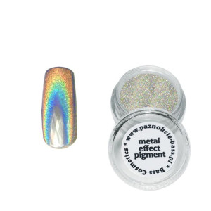 Pigment holograficzny / holo - 2 - srebrny gruboziarnisty / Bass Cosmetics