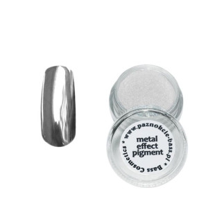 Pigment metaliczny / chrom - 05 - srebrny - efekt lustra / Bass Cosmetics