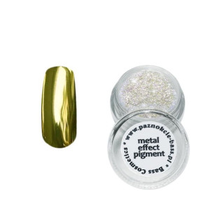 Pigment metaliczny / chrom - 04 - złoty - efekt lustra / Bass Cosmetics