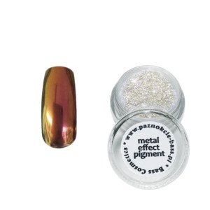 Pigment metaliczny / chrom - 02 - złoty z różowym - efekt lustra / Bass Cos