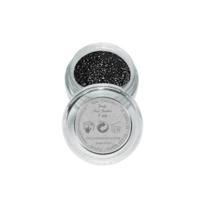 Proszek / puder akrylowy kolorowy brokatowy - B40 czarny 7 ml / Bass Cosmet