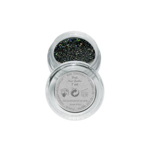 Proszek / puder akrylowy kolorowy brokatowy - B39 czarny multikolor 7 ml /