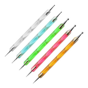 Aplikator / sonda dwustronna kolorowa - zestaw / Bass Cosmetics