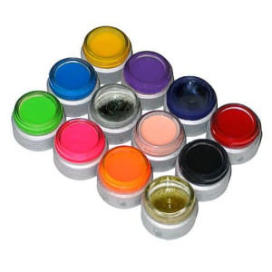 Zestaw żeli kolorowych klasycznych- paleta 12 szt. / Bass Cosmetics