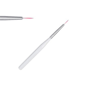 Pędzel biały T - liniowy midi do zdobień / Bass Cosmetics