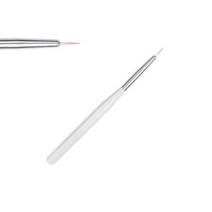 Pędzel biały T - liniowy mini do zdobień / Bass Cosmetics