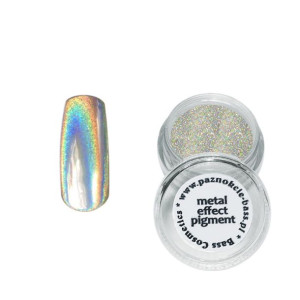 Pigment holograficzny / holo - 1 - srebrny drobnoziarnisty / Bass Cosmetics