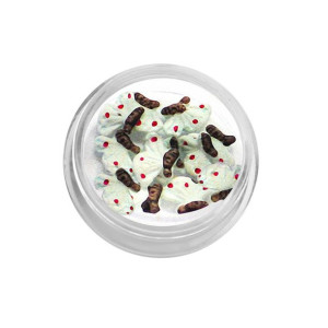 Motylki ceramiczne - białe 2 / Bass Cosmetics