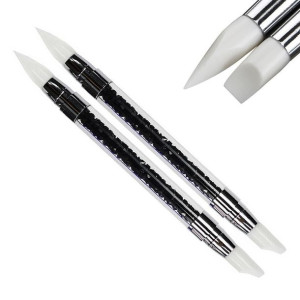 Aplikator do nakładania pigmentów silikonowy / Bass Cosmetics