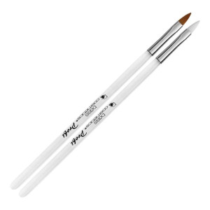 Pędzel do modelowania żelu prosty - konus żółty / Bass Cosmetics