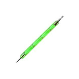 Aplikator / sonda dwustronna kolorowa neonowy zielony / Bass Cosmetics