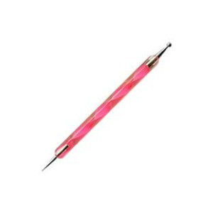 Aplikator / sonda dwustronna kolorowa róż cukierkowy / Bass Cosmetics