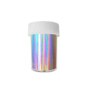 Folia transferowa w fiolce - srebrna holo / Bass Cosmetics