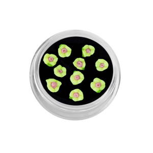 Kwiatki ceramiczne - seledynowe / Bass Cosmetics