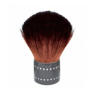 Pędzel do pyłu kabuki - srebrny / Bass Cosmetics