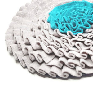 Mata węchowa szyta dla psa okrągła ROZETTE Szary Średnica 30cm