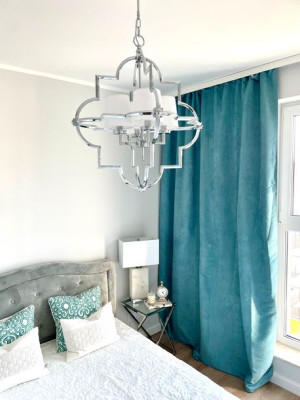 Lampa wisząca do salonu sypialni koniczyna New York Hampton Modern Classic