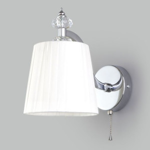 Kinkiet kryształowy z abażurem modern classic glamour chrom Diva 1