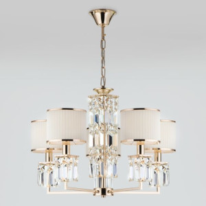 Lampa kryształowa żyrandol modern classic regulowana wysokość Zafirro 5