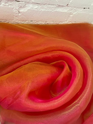 Organza, organtyna 280cm, pomarańczowa