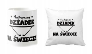 Prezent Babcia Dziadek Poduszka + Kubek