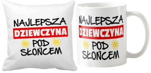 Prezent dzień kobiet poduszka kubek zestaw