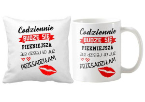 Poduszka kubek walentynki prezent