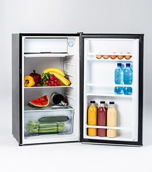 Lodówka Ravanson LKK-90S (450mm x 830mm x 480 mm  83l  Klasa A+  kolor inox