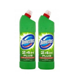 Płyn czyszcząco-dezynfekujący Domestos 24H Plus Pine Fresh 1250 ml x 2