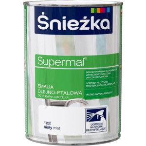 Śnieżka Supermal Emalia ftalowa 0,8L Biały Mat