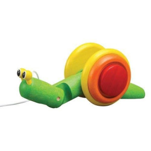 Drewniany ślimak do ciągnięcia, Plan Toys 5108