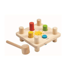 Drewniana plansza z kołkami i młotkiem, Plan Toys 5126