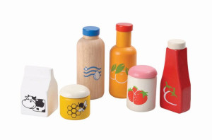 Zestaw jedzenia i napojów do zabawy w gotowanie, Plan Toys 3432