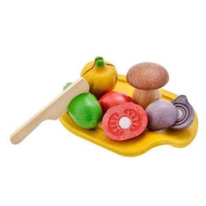 Drewniane warzywa z deską do krojenia, Plan Toys 3601