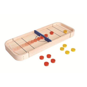 Drewniana gra Shuffleboard i Cymbergaj 2w1, Plan Toys 4626