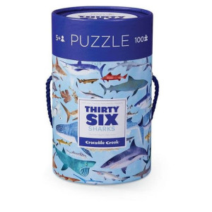 Puzzle w tubie 100 el., rekiny, Crocodile Creek 4054-8