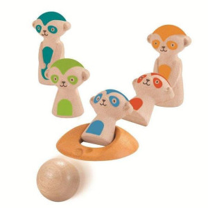Kręgle dla dzieci, surykatki , Plan Toys 5199