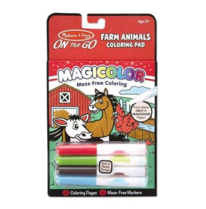 Melissa and Doug, Kolorowanka bez Brudzenia Zwierzęta na Farmie 3-7 lat