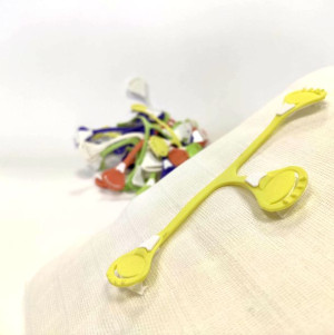 Klamerka do pieluch wielorazowych, kolor żółty (baby yellow), szybsza i bez