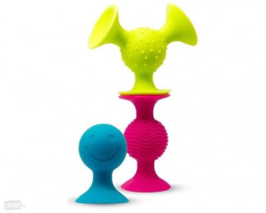 Fat Brain Toys, Pipsquigz, Bobo przyssawki, 6 m+