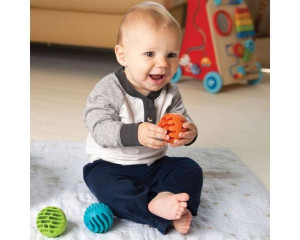Fat Brain Toys, Sensory Rollers Kule do Zabawy i Masażu 6 m-cy+