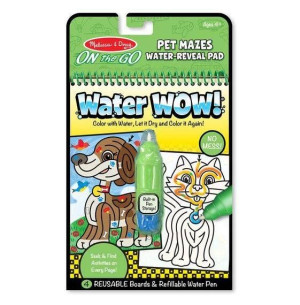 Melissa and Doug, Zwierzakowe Labirynty z Wodnym Mazakiem 4-6 lat