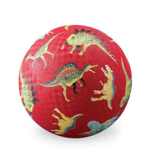Piłka 18 cm, wzór czerwone dinozaury