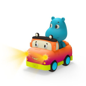 B. Toys, Miękkie autko sensoryczne z wesołym pasażerem – Land of B. Pick-up