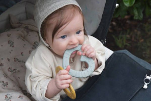 BIBS Baby Bite Heart Sage gryzak dla niemowlaka