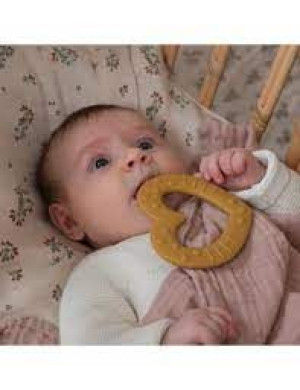 Bibs Baby Bite Heart Mustard gryzak dla niemowlaka