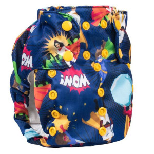 Smart Bottoms, Dream Diaper 2.0, kieszonka z wkładem, Superhero