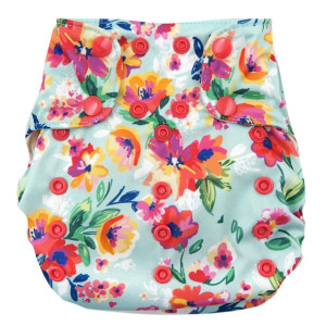 Smart Bottoms, 3.1 AIO, Aqua Floral