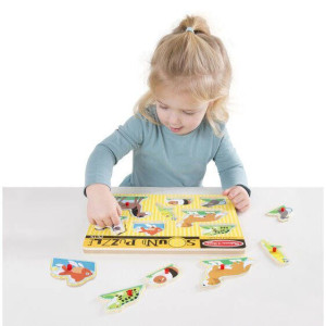 Dźwiękowa układanka z uchwytami Zwierzaki, Melissa and Doug